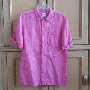Men's Murano Slim-Fit Linen Button Down Shirt